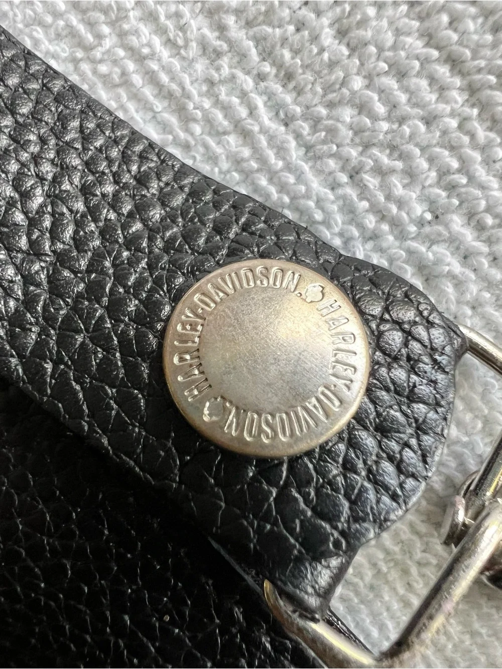 Harley-Davidson Black Leather Skull Chain Wallet